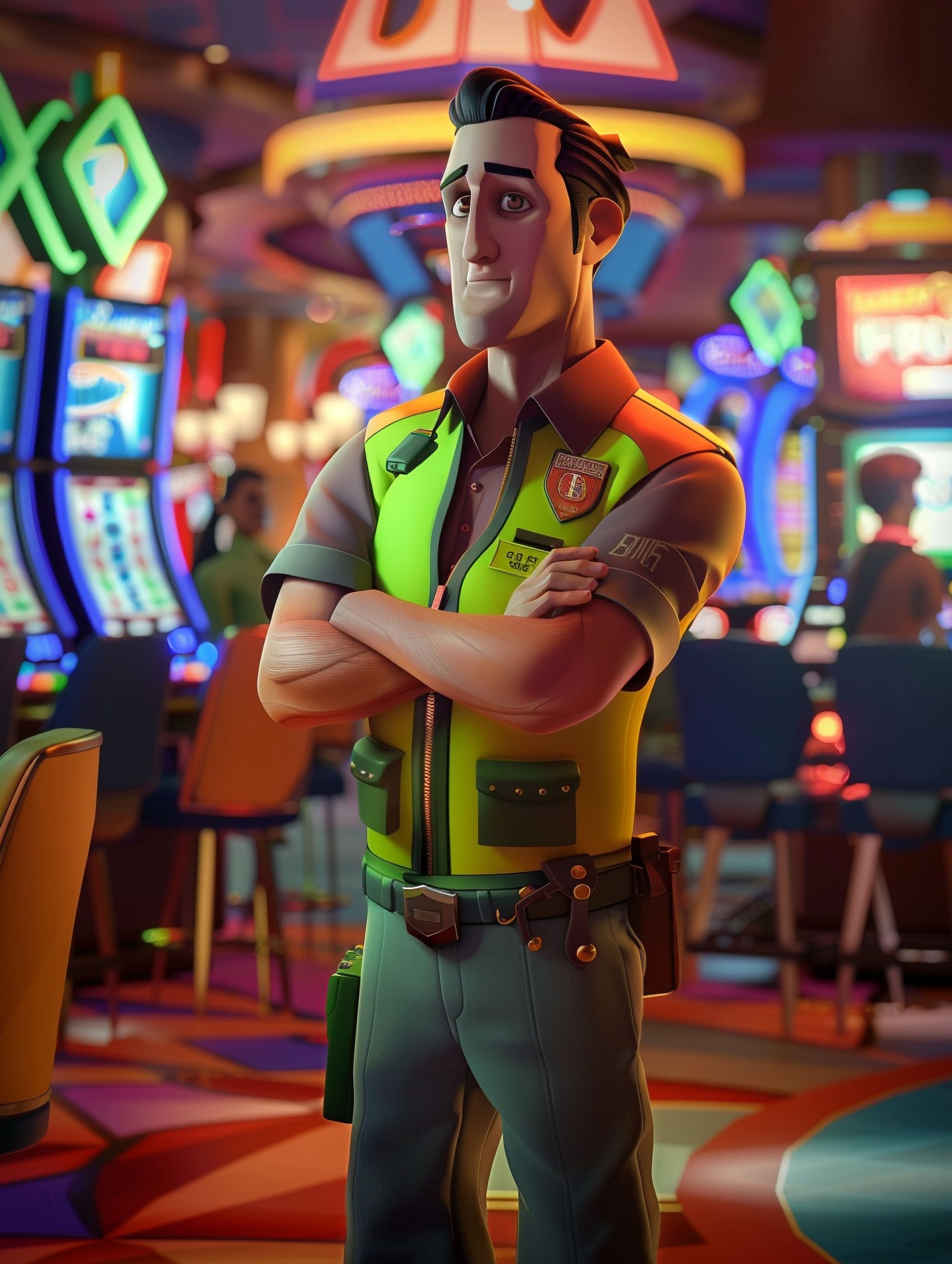 Player enjoying a social reel-based game